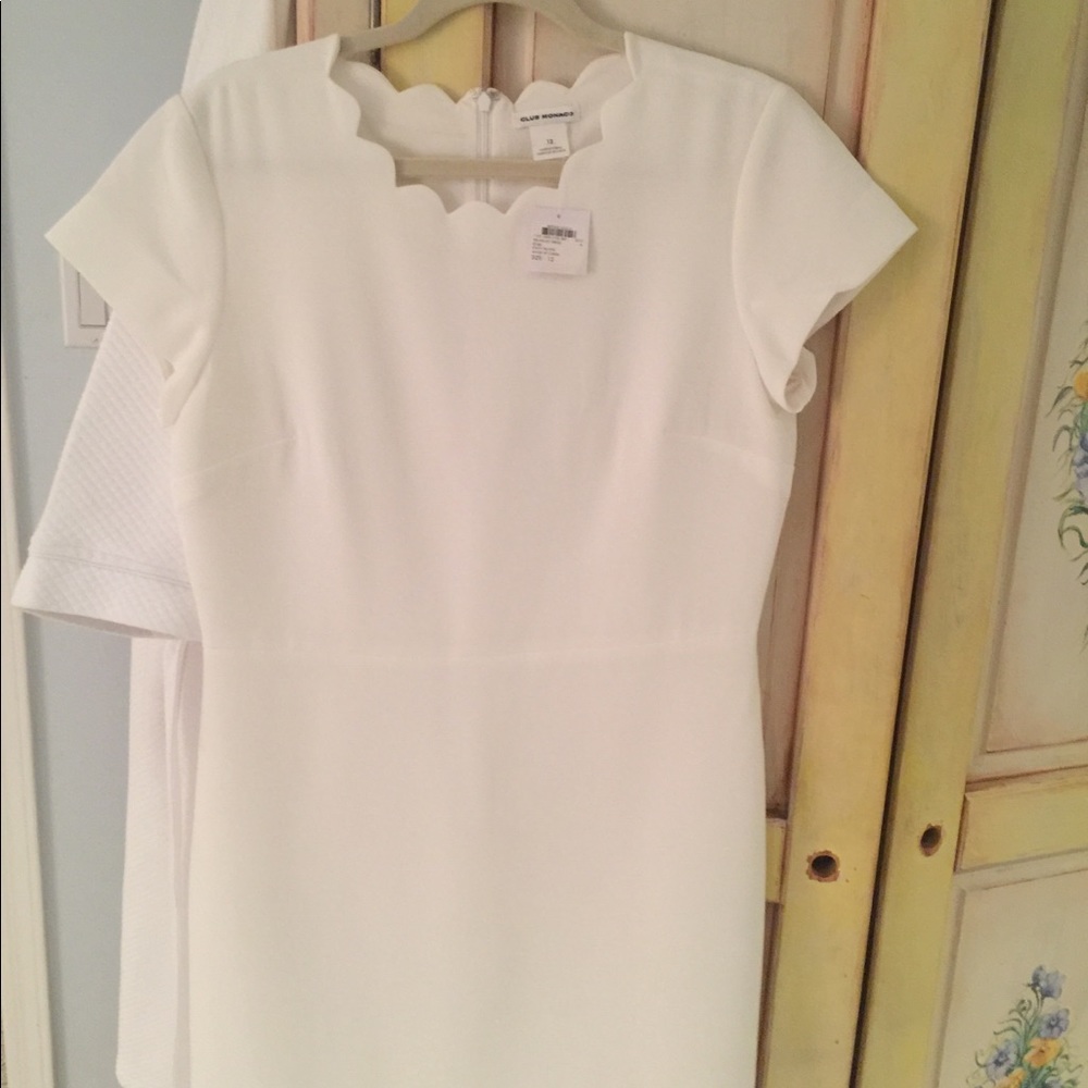 NWT- club Monaco dress, white